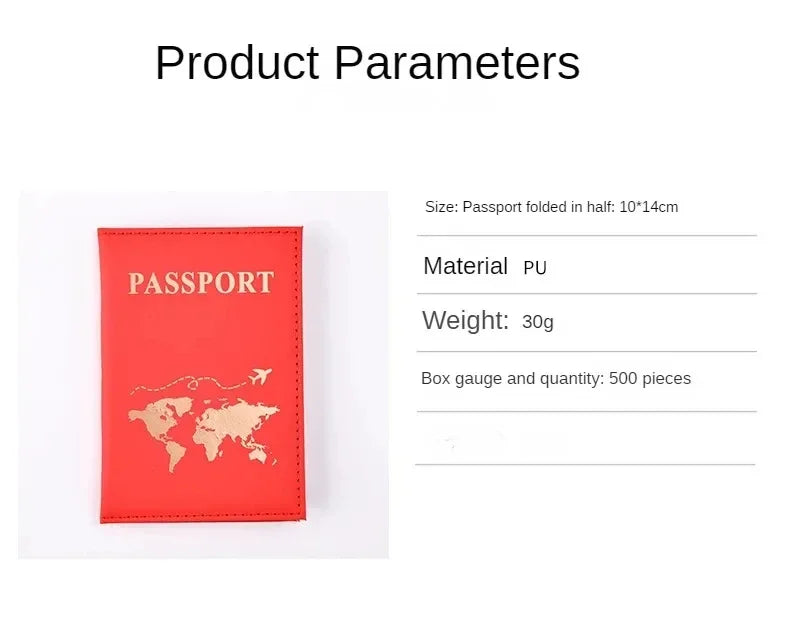 Fashion Women Travel Passport Cover Holder Case ID Credit Card Holder Travel Accessories Map Passports Wallet Ticket Protective