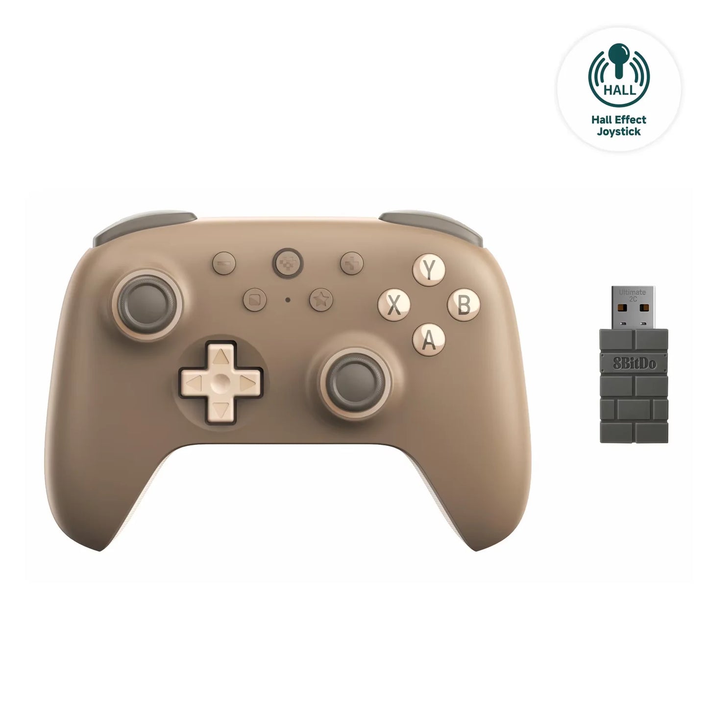 8BitDo Ultimate 2C Wireless Gaming Controller,Gamepad with Hall Effect for PC, Windows 10, 11, Steam Deck, Raspberry Pi, Android
