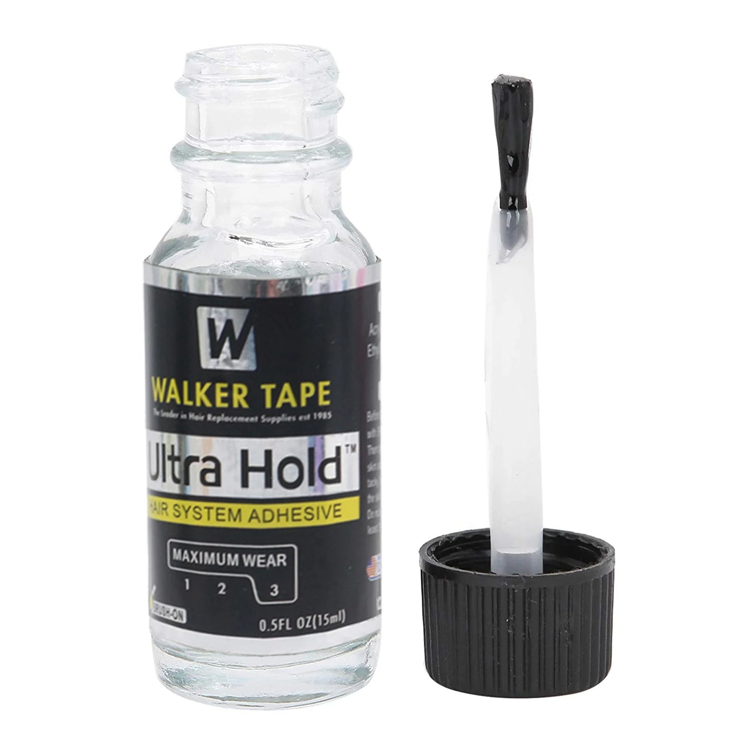 Ultra Hold Brush-on Liquid Bond Hair System Adhesive Silicone Glue For Lace Wig/Toupee/Closure/Beard 3.4/1.4/0.5OZ