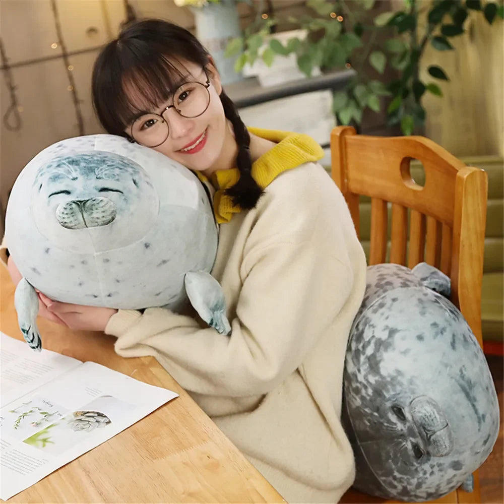 Hot 3D Novelty Throw Pillows Cute Real Life Sea Lion Plush Toys Soft Seal Plush Stuffed Plush Housewarming Party Hold Pillow