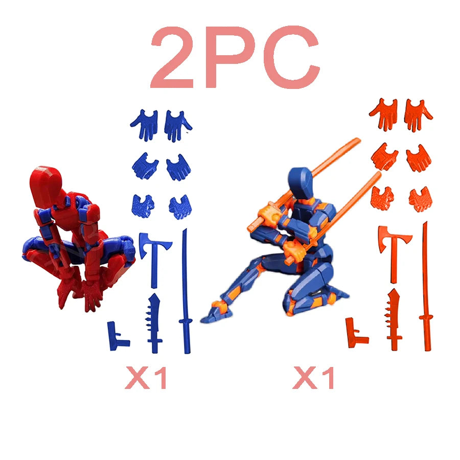 3PCS-Lucky Puppets 13 Doll,Multiple Styling Combinations Robot Model,Cheap Holiday Gift,Cool Robot Doll Desktop Decoration