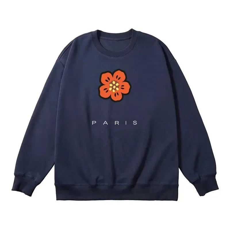 Autumn/Winter Korean Version Best Seller Tops Cotton Hoodie Brand Flowers Printing Quality Women Lover Long Sleeve Tracksuit