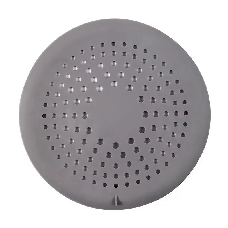 Shower Drain Hair Catcher Drain Cover Bathroom Tub with Suction Cup 5.9 Inches Silicone Sink Strainer Suit for Bathtub,
