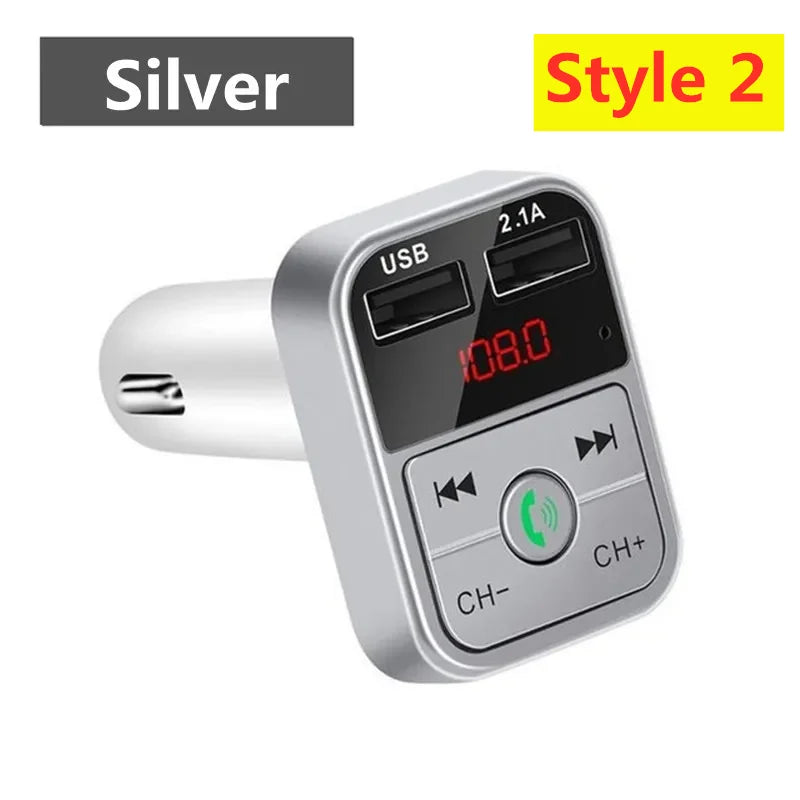 LED MP3 Car Bluetooth FM Audio Receiver Hands-Free Bluetooth 5.0 Transmitter 2.1A 3.1A QC3.0 PD Type C Dual USB Car kit Charger
