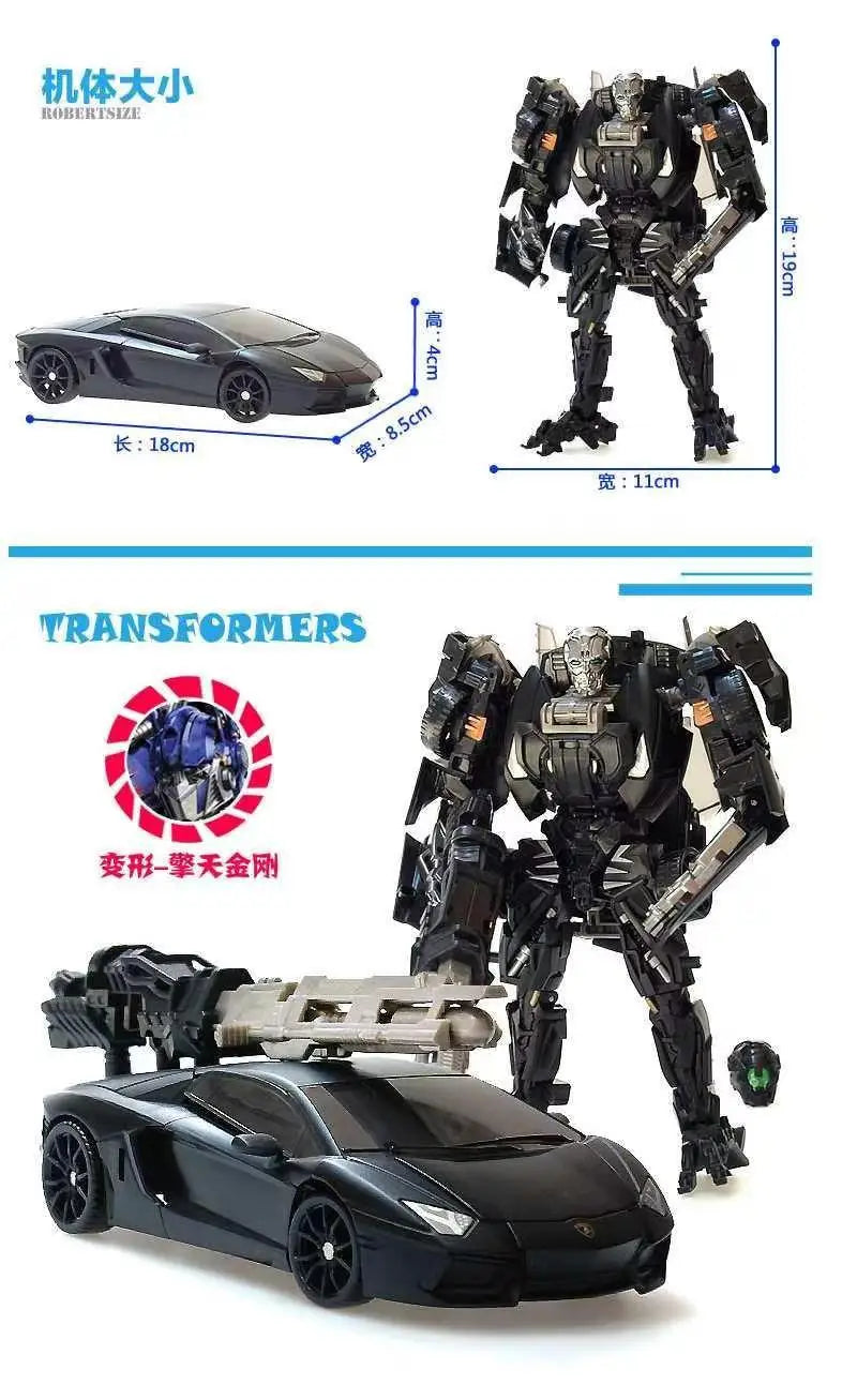 Transformation Robot Toy 4 Dark Lockdown Robot Car Figures Film Version Deformed Car Toy Children's Birthday Gift