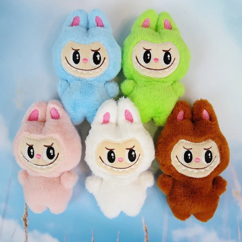 5pcs/lot Labubu Plush Toy Kawaii White Labubu Stuffed Plushies Toys for Pillow Children Key chain accessories doll Toys