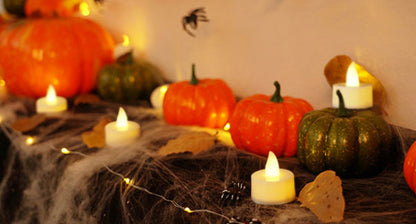 6-96Pcs Flameless LED Candle Creative wishing Led Tea Light Warm White Flameless Candle Halloween Christmas Decor Candle Light