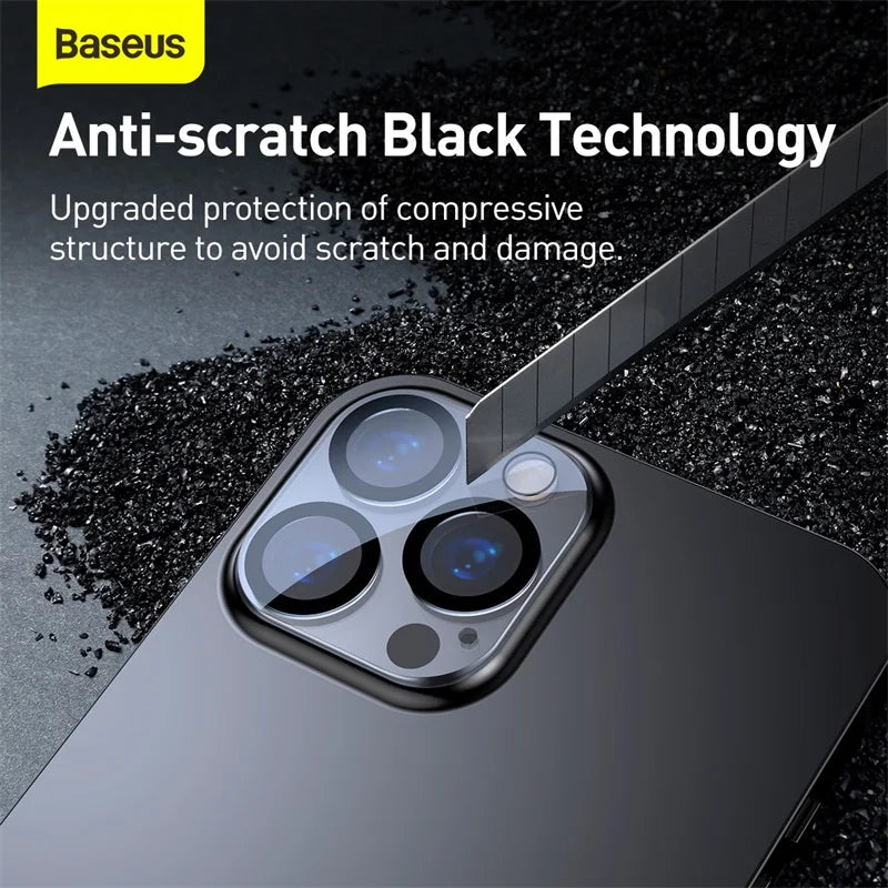 Baseus 2Pcs Camera Lens Protector For iPhone 15 14 13 Pro Max Tempered Glass Lens Glass For iPhone 14 13 12 Lens Protection Film