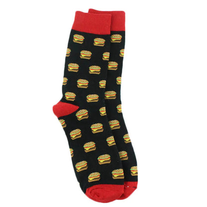 Animal Pug Elephant Lionu Funny Socks Men Chili Hamburg Pizza Crew Socks Harajuk Novelty Gift Sokken Unisex Skateboard Socks