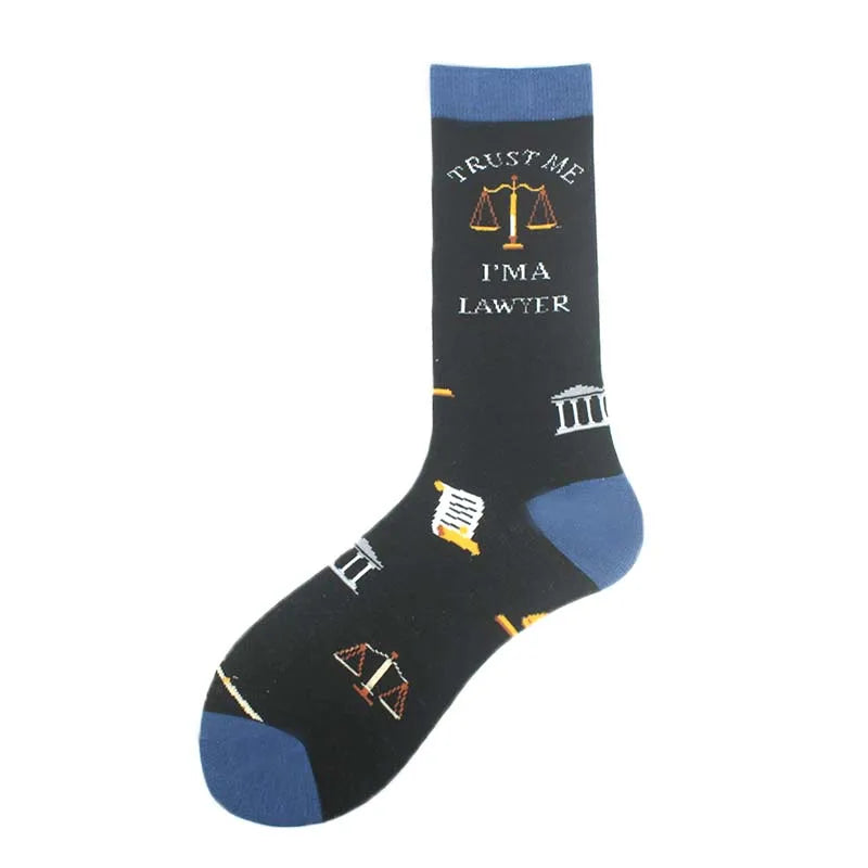 Happy Design Funny Socks Men Unisex Sheep Beer Dinosaur Pattern Sokken  Divertidos Jacquard Calcetines Unisex Hip Hop Skateboard