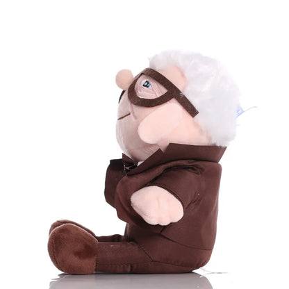 2PCS  Movie UP Carl Plush Toys Grandfather Grandmother Cartoon Stuffed Dolls  Pendant Ally Carl Plushie Toy Kids Birthday Gifts