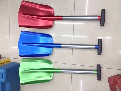 Foldable Auto Emergency Snow Shovel with Extendable Handle, Aluminum Lightweight Snow Shovel for Car,Outdoor Camping Ski,Garden