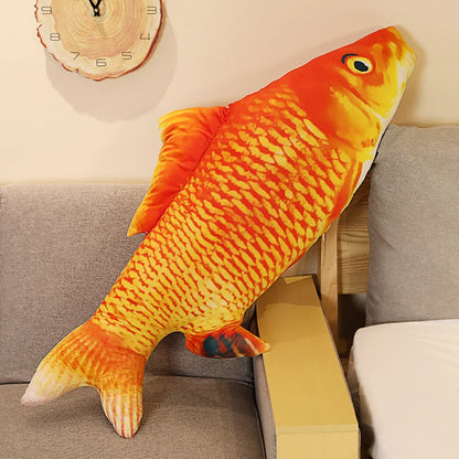 30-80cm 3D Simulation Gold Fish Plush Toys Stuffed Soft Animal Carp Plush Pillow Creative Sofa Pillow Cushion Gift