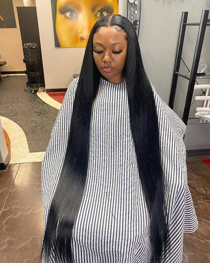 30 40 Inch Straight HD Lace Front Wig Brazilian Cheap Frontal pre plucked Straight Wigs For Women Choice Human Hair 250 Density