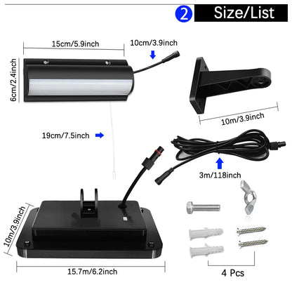 Upgraded Solar Pendant Lights Outdoor Indoor Auto On Off Solar Lamp for Barn Room Balcony Chicken With Pull Switch And 3m Line