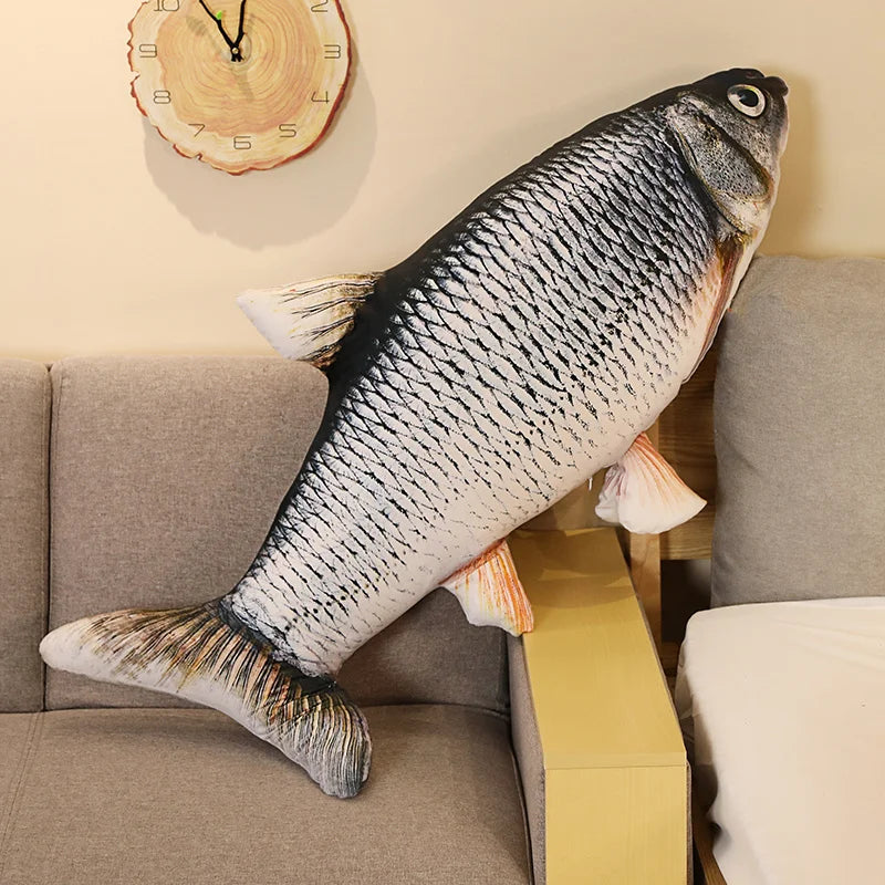 30-80cm 3D Simulation Gold Fish Plush Toys Stuffed Soft Animal Carp Plush Pillow Creative Sofa Pillow Cushion Gift