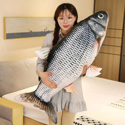 30-80cm 3D Simulation Gold Fish Plush Toys Stuffed Soft Animal Carp Plush Pillow Creative Sofa Pillow Cushion Gift