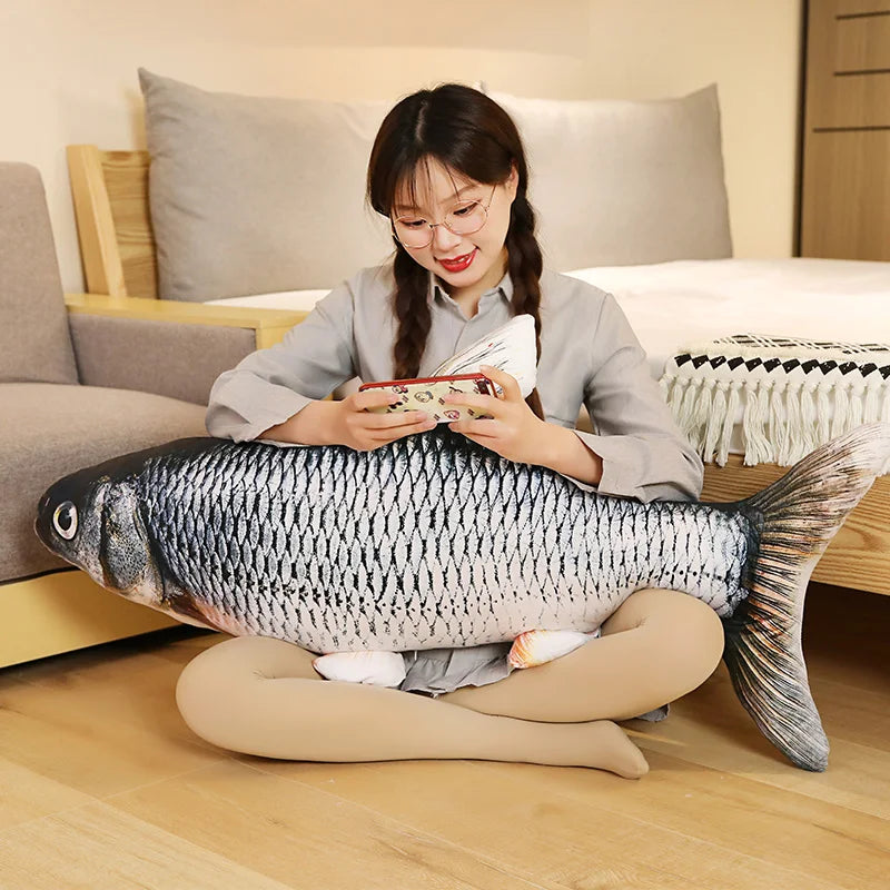 30-80cm 3D Simulation Gold Fish Plush Toys Stuffed Soft Animal Carp Plush Pillow Creative Sofa Pillow Cushion Gift
