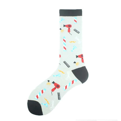 Happy Design Funny Socks Men Unisex Sheep Beer Dinosaur Pattern Sokken  Divertidos Jacquard Calcetines Unisex Hip Hop Skateboard
