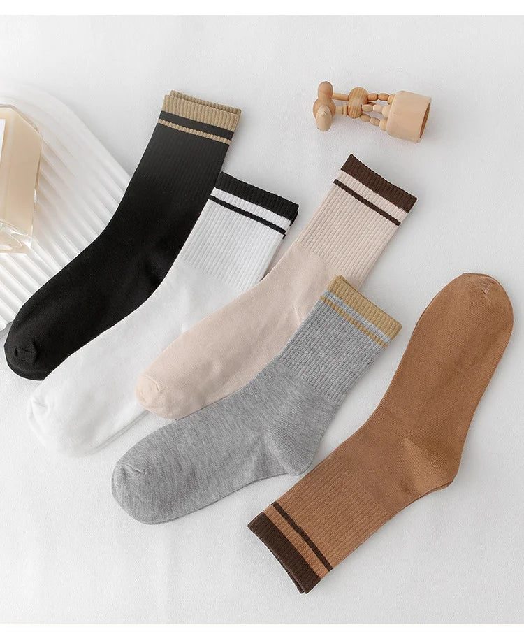 5 Pairs Lolita Japanese Woman Cute White Short Socks Set Girl Spring Summer Sweet Ruffle Lovely Cotton Socks For Women