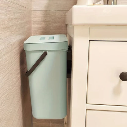 Food Waste Basket Bin for Kitchen, Small Countertop Compost Bin with Lid,Odor-Free Food Scrap Container,Wall Mounted Garbage Can