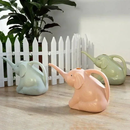 Cute Plastic Elephant Shape Watering Pot Can Plant Outdoor Irrigation Gardening Tools Equipment Garden Supplies Home Accessories
