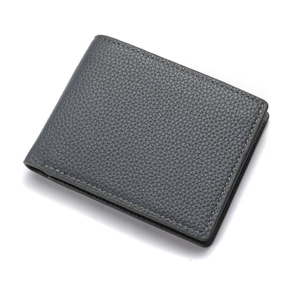2025 New Wallet Men Short Dollar Clip Zipper Simple Soft Leather Lightweight