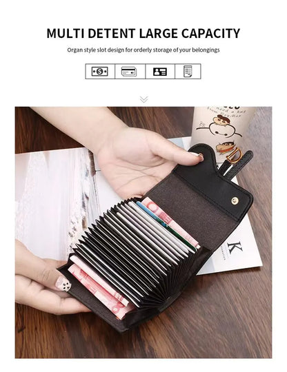 Women Luxury Card Holder Short Walet MiniPU Letter Wallet Multi Card Card Holder SmalMulti Functiona Clutch Bag