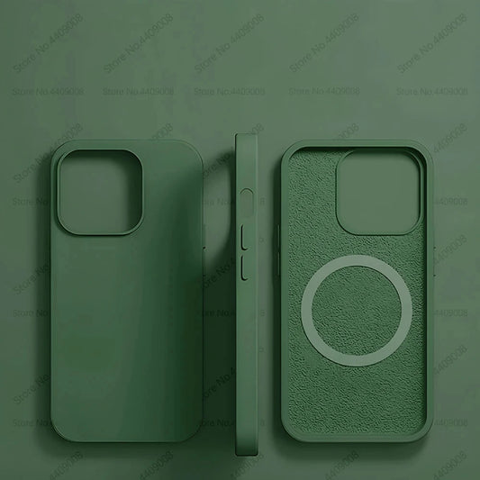 For Magsafe Original Magnetic Cases For iPhone 13 12 11 Pro Max Plus Wireless Charge Case Liquid Silicone Cover Accessory