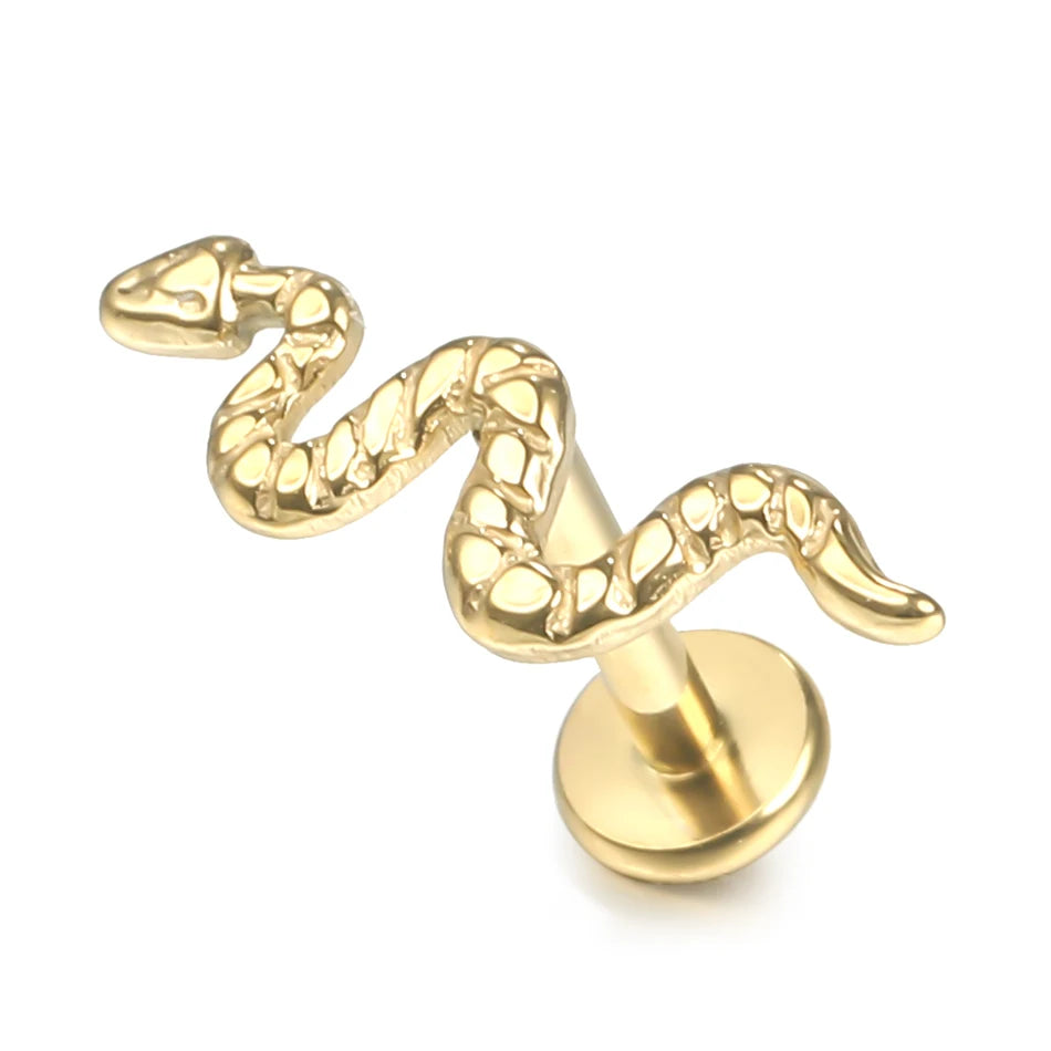 1pcs Titanium Piercing Cross Flower Stud Earring Internally Threaded Cubic Zircon Tragus Helix Piercing Body Jewelry