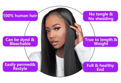 Chocolate Brown Straight Lace Front Wigs 13x6 Transparent Lace Frontal Wig Pre Plucked Remy 13x4 Brazilian Human Hair Wigs 200%