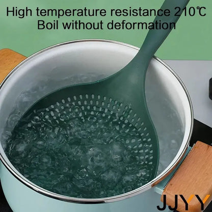 Large Colander Kitchen Large Noodle Spoon Long Handle Spoon High Temperature Non-stick Pan Colanders Strainers Kitchen Utensils