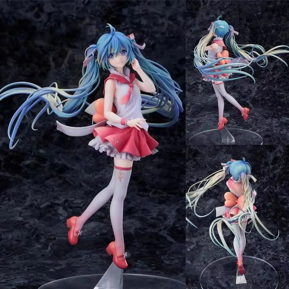 New Anime Miku Cute Kawaii Virtual Singer Miku Manga Statue Figurines Pvc Action Figure 15~25cm