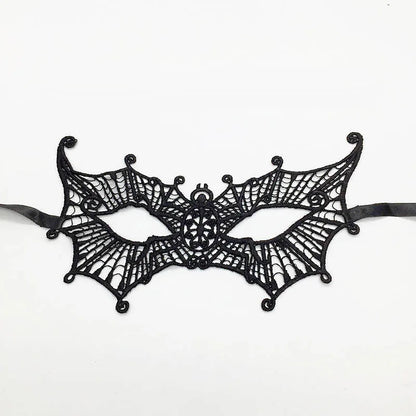 Black Color Sexy Women Lace Masquerade Mask for Carnival Halloween Half Face Cosplay Masks Festive Animal Party Supplies