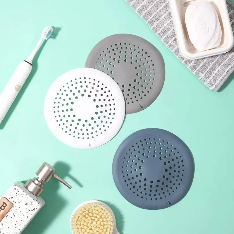 Shower Drain Hair Catcher Drain Cover Bathroom Tub with Suction Cup 5.9 Inches Silicone Sink Strainer Suit for Bathtub,