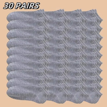 10 Pairs Women/Men Boat Socks Invisible Low Cut Silicone Non-slip Summer No-show Ankle Socks Solid Color Casual Breathable