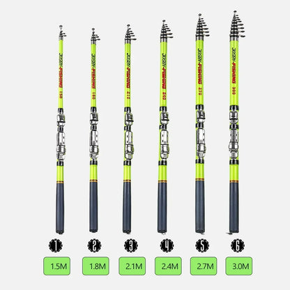 JOSBY Carbon Fiber Spinning Fishing Rod Telescopic Mini Pole 3M 2.7M 2.4M 2.1M 1.8M 1.5M Fish Gear Tackle High Quality