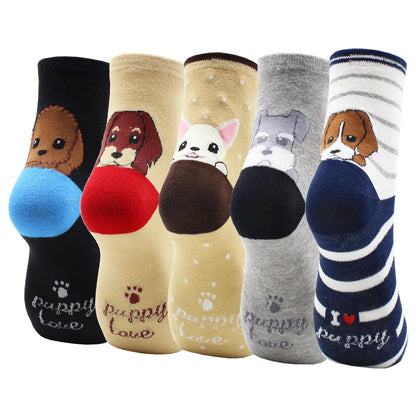 5 Pairs New Fashion Colorful Harajuku Korean Kawaii Cute Women Socks Cat Dog Owl Stripe Avocado Girl Cotton Cartoon Socks