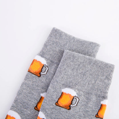 5-6 Pairs New High Quality Combed Cotton Men Socks Women Happy Fashion Novelty Skateboard Crew Casual Funny Socks for Men