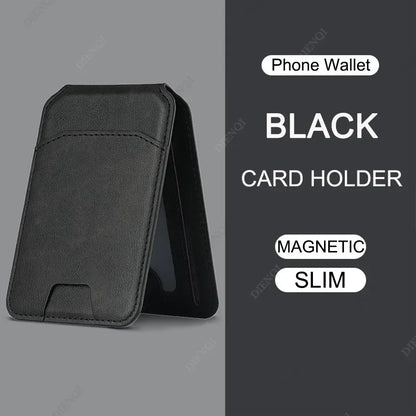 Magsafe Card Wallet Phone Stand PU Leather Magnetic Card Holder  Phone Cases Bracket Stand with Kickstand for IPhone 13/14/15/16