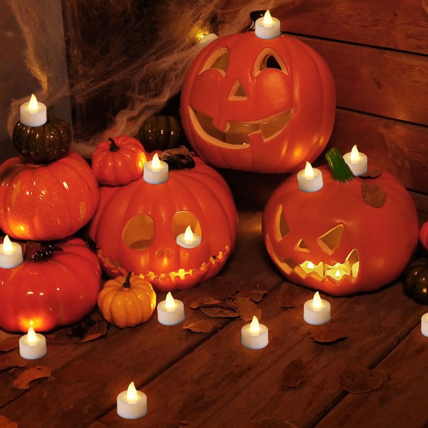 6-96Pcs Flameless LED Candle Creative wishing Led Tea Light Warm White Flameless Candle Halloween Christmas Decor Candle Light