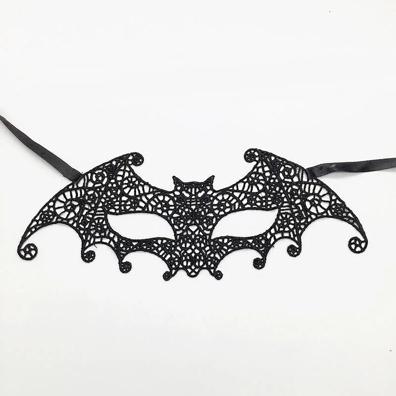 Black Color Sexy Women Lace Masquerade Mask for Carnival Halloween Half Face Cosplay Masks Festive Animal Party Supplies