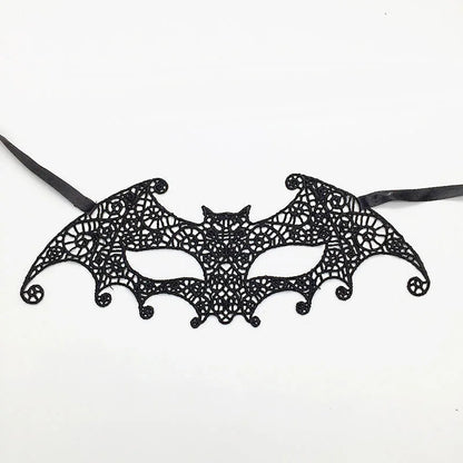 Black Color Sexy Women Lace Masquerade Mask for Carnival Halloween Half Face Cosplay Masks Festive Animal Party Supplies