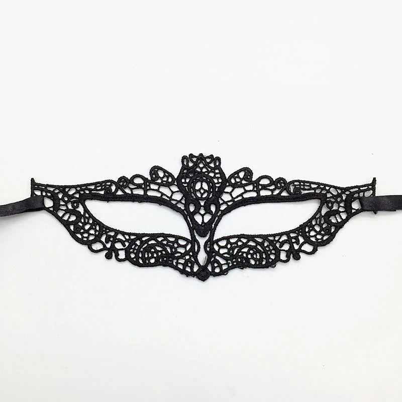 Black Color Sexy Women Lace Masquerade Mask for Carnival Halloween Half Face Cosplay Masks Festive Animal Party Supplies