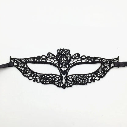 Black Color Sexy Women Lace Masquerade Mask for Carnival Halloween Half Face Cosplay Masks Festive Animal Party Supplies