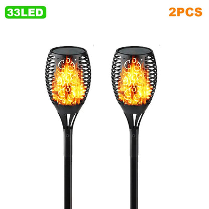 12/33/96 LED Solar Torch Light Lawn Garden Plug in Light Outdoor Courtyard Waterproof Induction Decoration Landscape Flame Light