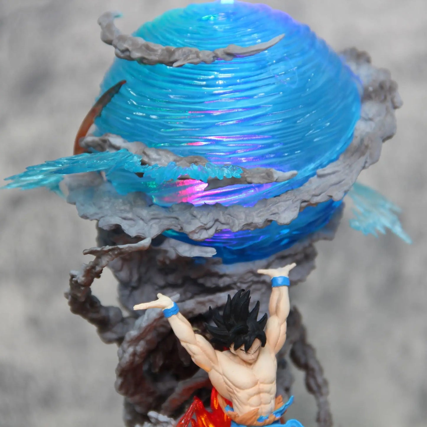 New 23cm Dragon Ball Anime Figure Son Goku Super Genki Bomb Luminous Figures Dbz Gk Figurine Pvc Statue Model Collectible Gifts