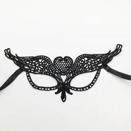 Black Color Sexy Women Lace Masquerade Mask for Carnival Halloween Half Face Cosplay Masks Festive Animal Party Supplies