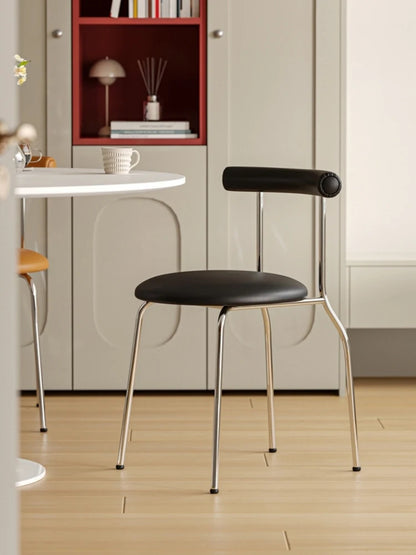 Cream Style Light Luxury Dining Chair Ins Medieval Home Modern Cafe Chair Vintage Nordic Backrest Chair Bedroom Makeup Chair