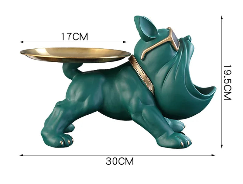 Home Decor Bulldog Figurine Dog Statue Storage Box Animal Ornament Resin Craft Art Sculpture Figurine Home Puppy Sculpture